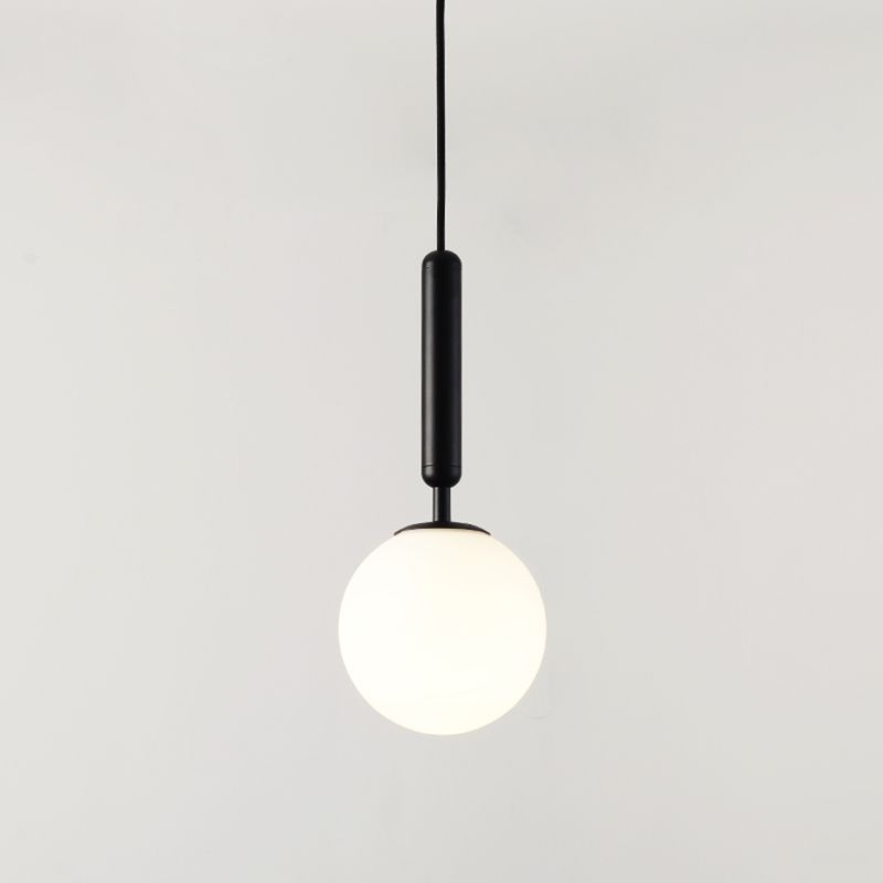 1 Light Spherical Hanging Pendant Modern Style Glass Hanging Lighting for Bedroom