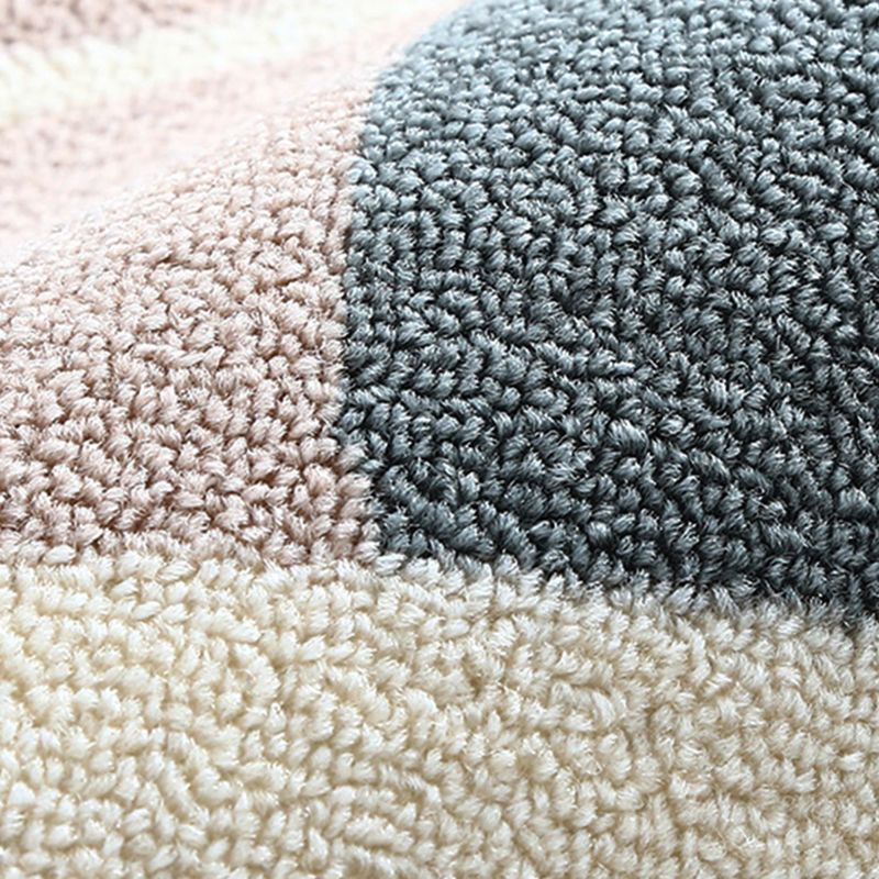 Multicolor Trendy Area Rug Polyester Abstract Print Rug Anti-Slip Backing Indoor Rug for Living Room