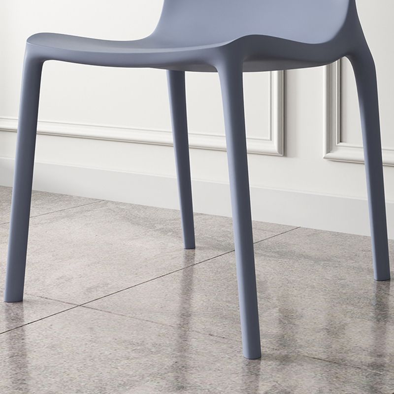 Sillas de comedor sin brazos apilables contemporáneas, silla con respaldo sólido para uso doméstico