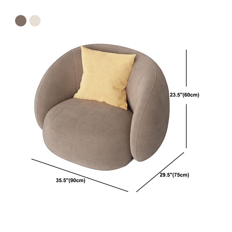 Contemporary Curved Sofa with Tight Back and Tuxedo Back for Living Room