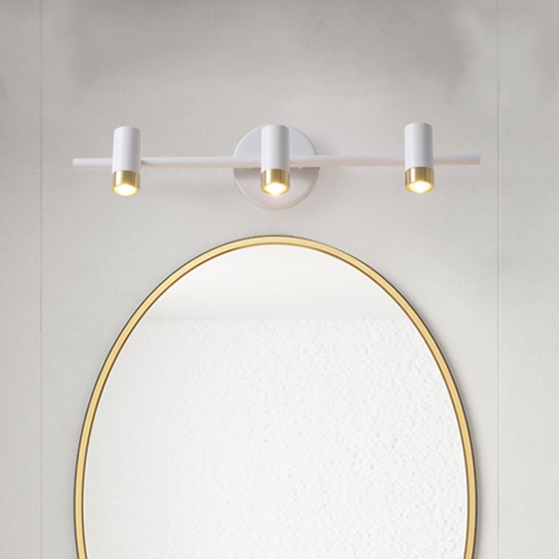 3-arm muur gemonteerd verlichtingsarmatuur minimalisme metallic 3 koppen badkamer ijdelheid lamp in wit