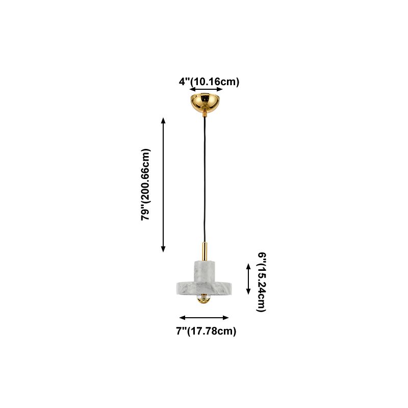 Faut de goutte en forme de grange en marbre Minimaliste d'éclairage en suspension blanc
