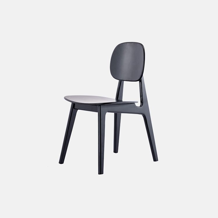 Contemporary Kitchen Dining Chair Open Back Dining Side Chair with Wooden Legs