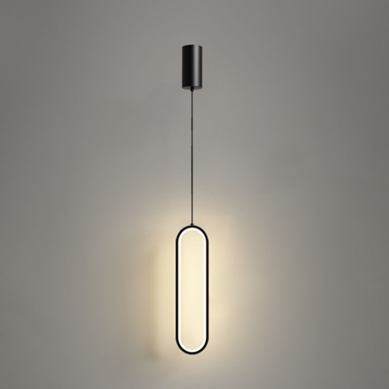 Simplicità moderna Sospensione ovale Sospensione Lampada acrilica Apparecchiatura per il ristorante