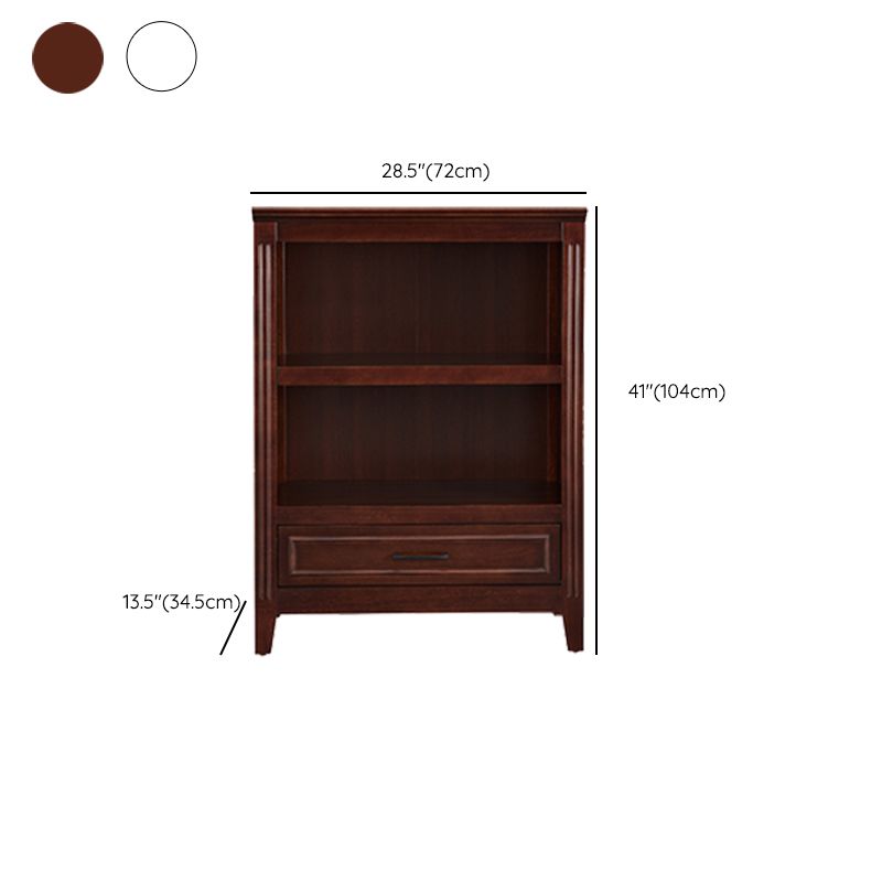 Modern Closed Back Bookshelf Standard Wooden Bookcase for Study Room