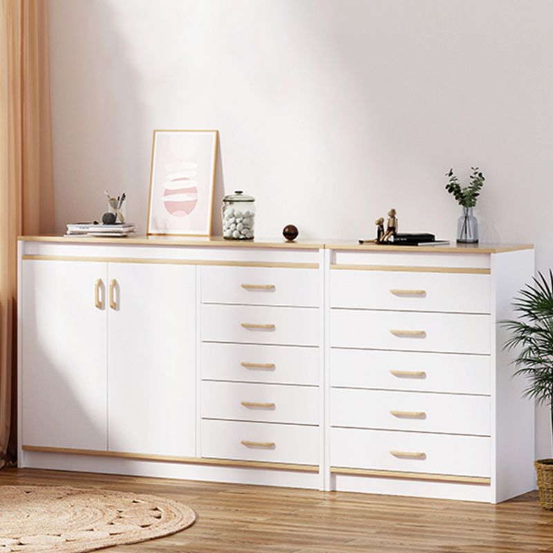 Contemporary Rectangle Manufactured Wood And Standard with Drawer Chest