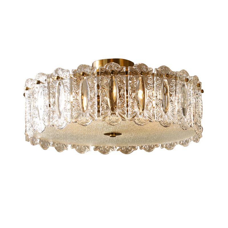 Contemporary Ceiling Lamp Simplicity Glass Flush Mount Light Fixture