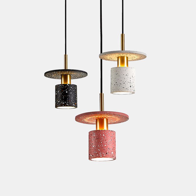 Luce a sospensione a forma di cappello da terrazzo Luce a soffitto a bulba singola per barre da cucina