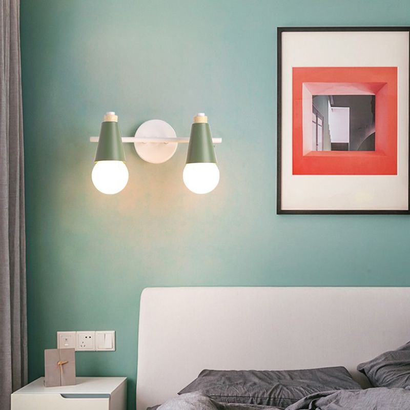 Sala de estar cónica Iluminación de pared de la pared contemporánea de estilo de pared moderno.