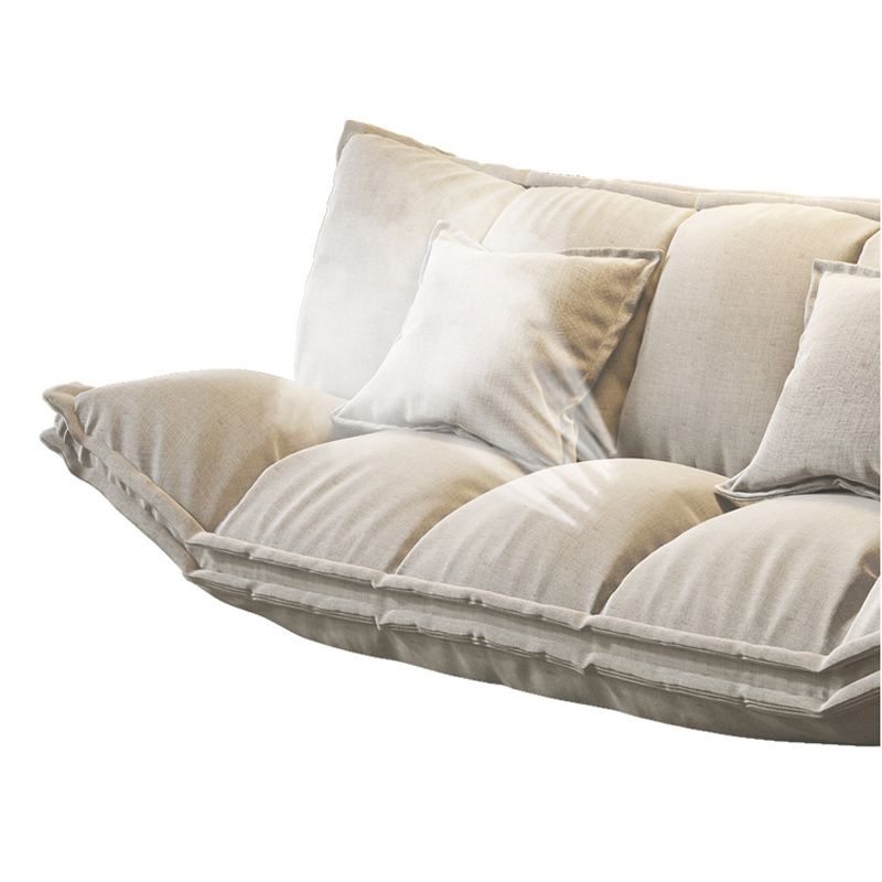 Eigentijdse strakke rug cabriolet slaapbank 19.69 "Hoge stoffen armloze bank