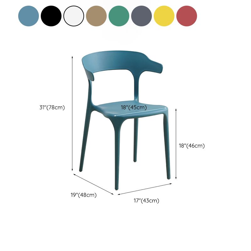 Glam Indoor-Outdoor Chair Stacking Dining Armless Side Chair