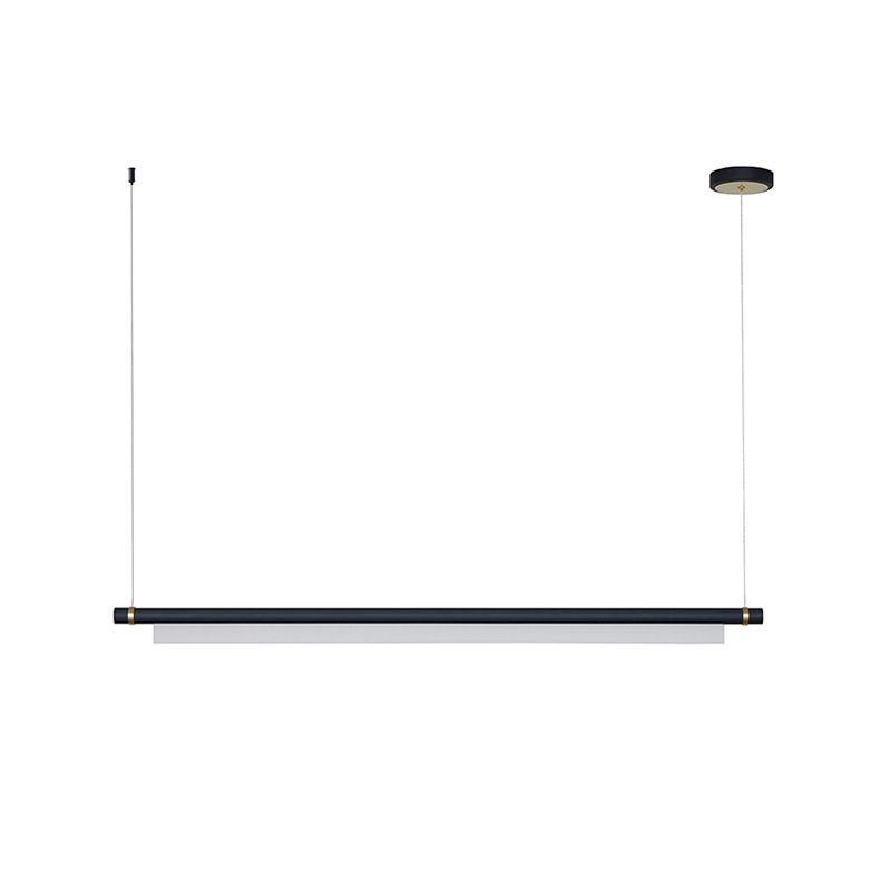 Lampada il lampadario in metallo lineare dell'illuminazione dell'isola a led moderna per sala da pranzo