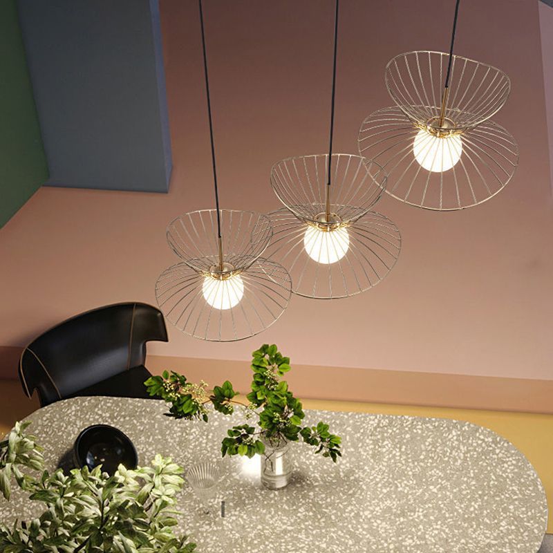 Drahtkäfig Esszimmer Anhänger Leuchte Leuchten Loft Style Metal 1-Light Drop Lampe