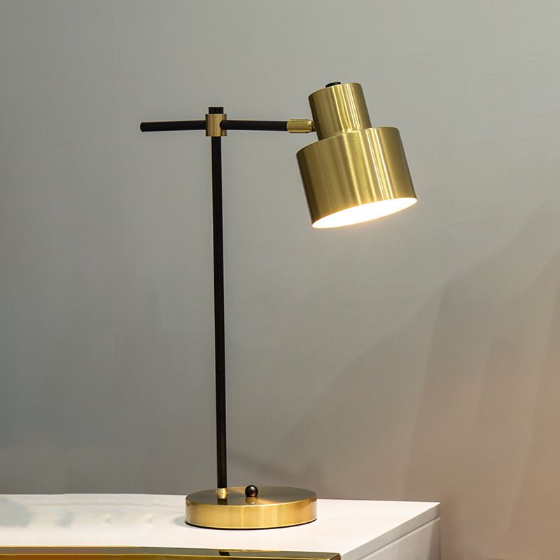 Lampe de table de tambour de simplicité ultra-moderne lampe de nuit en métal pour chambre à coucher