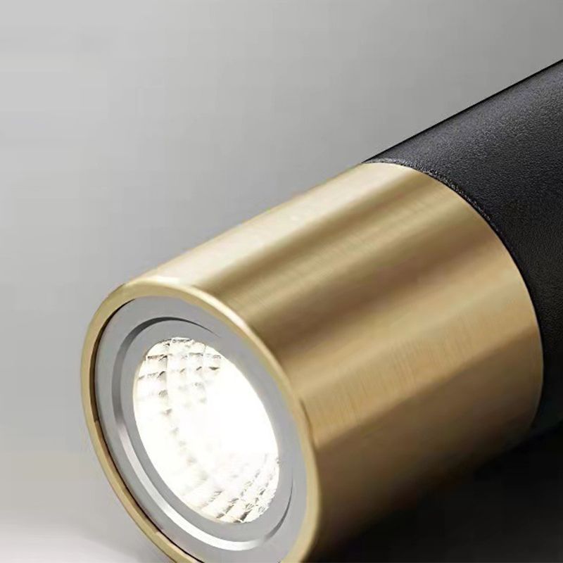 6-Light Contemporary Black/Golden Island Lighting LED Ceiling Light for Kitchen