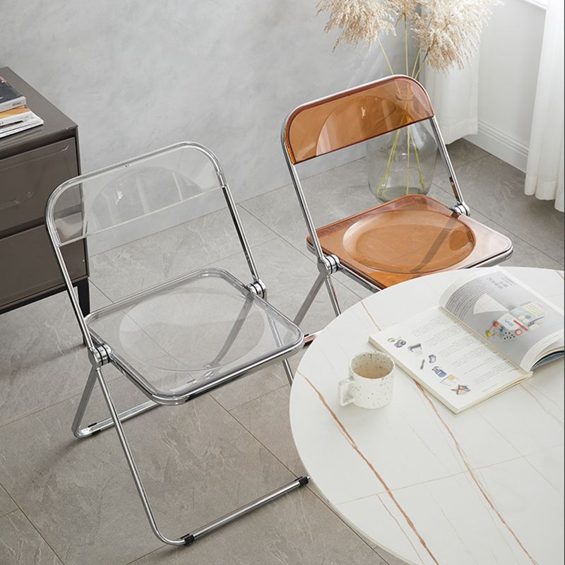 Sillas de comedor de estilo moderno, sillas laterales sin brazos con respaldo abierto y patas de metal para cocina