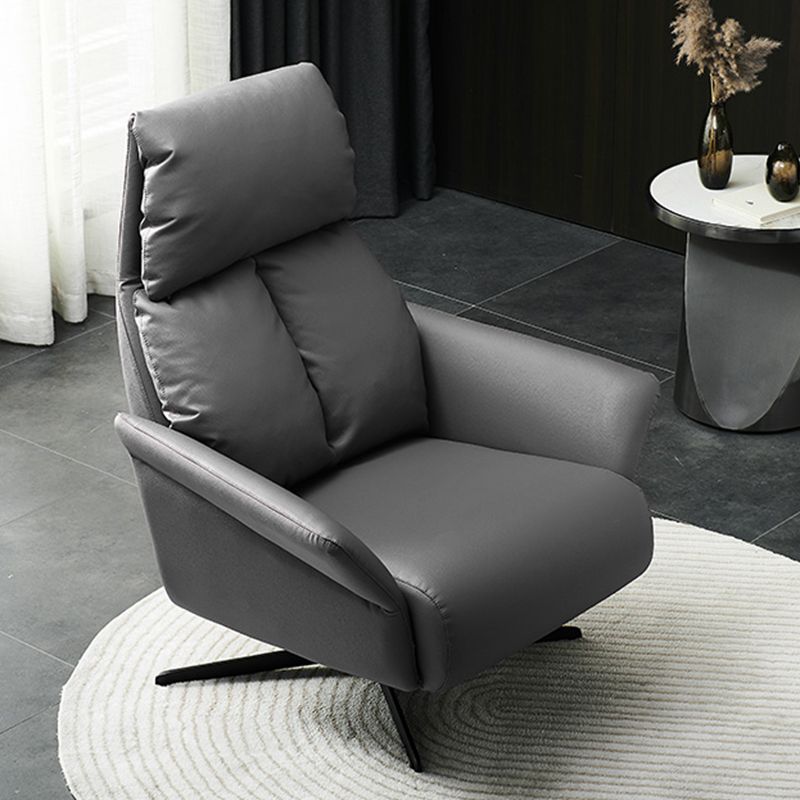 Solid Color Swivel Chair with Black Legs Arms Included Room Chair for Living Room