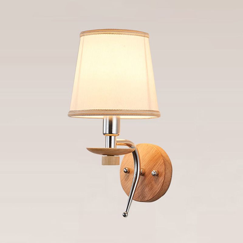 Modern Simple Vanity Light Wooden Base Vanity Lamp for Shower Room