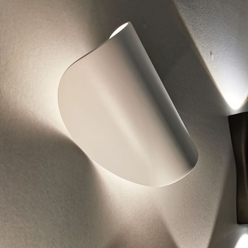 Rotatable Metal Tile Shaped LED Sconce Lamp 6.5" H Modern Style Mini Wall Mount Light