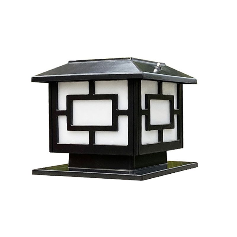 Simple LED Pillar Light Modern Solar Lighting Fixture for Garden