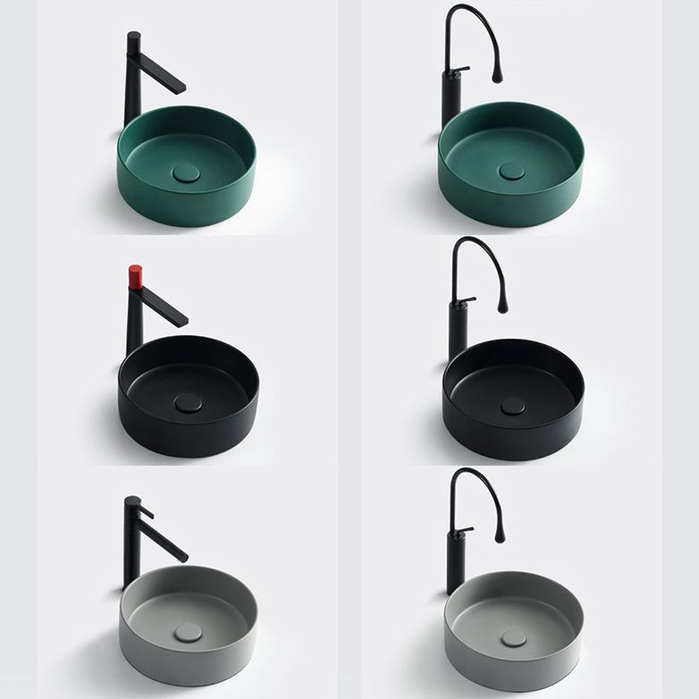 Porcelain Green and Grey Trough Bathroom Sink Modern Trough Bathroom Sink