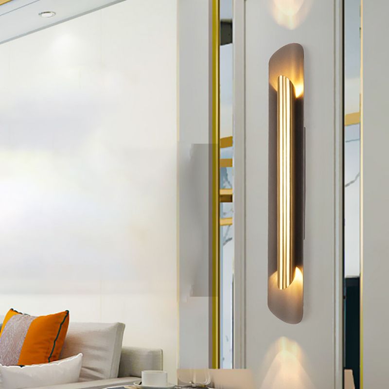 Stile moderno Black Metal Flush Mount Wall Sconce Sconce Geometrica Accensione murale per soggiorno per soggiorno