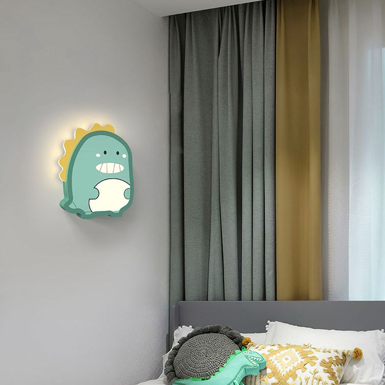 Fumetto in metallo funce sconce a 1 luci a parete a parete montata per la stanza dei bambini