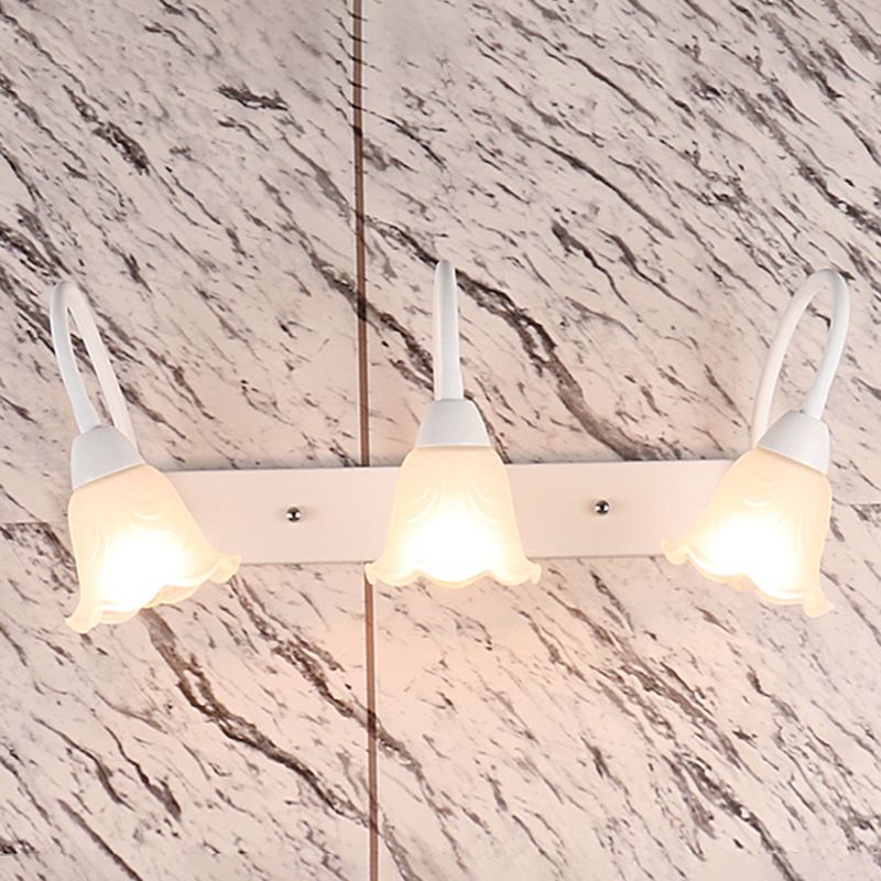 Lampada da parete a collo di cigno flessibile in stile country per bagno