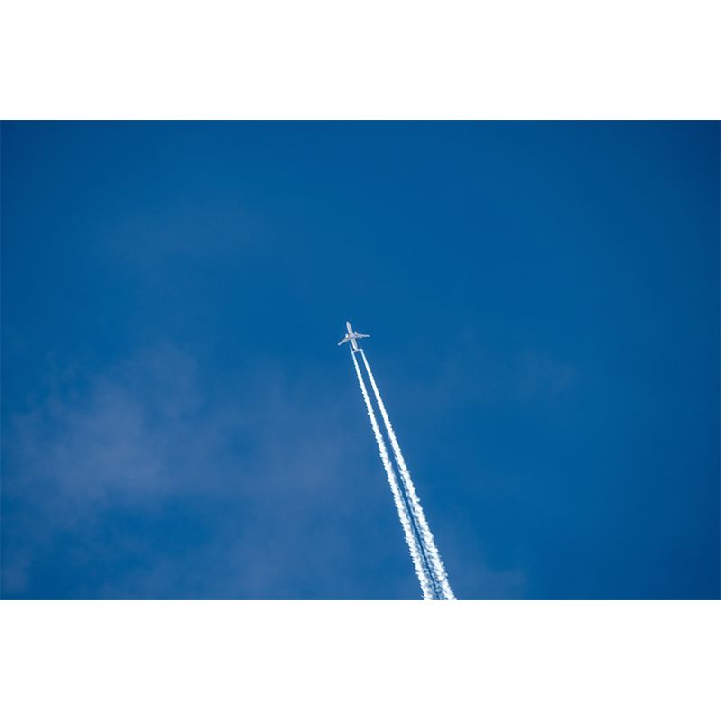 Modern Style Airplane Mural Decal Water Resistant Decor for Meeting Room