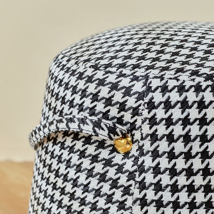 Fabric Standard Stool Modern Style Simple Household Round Footstool