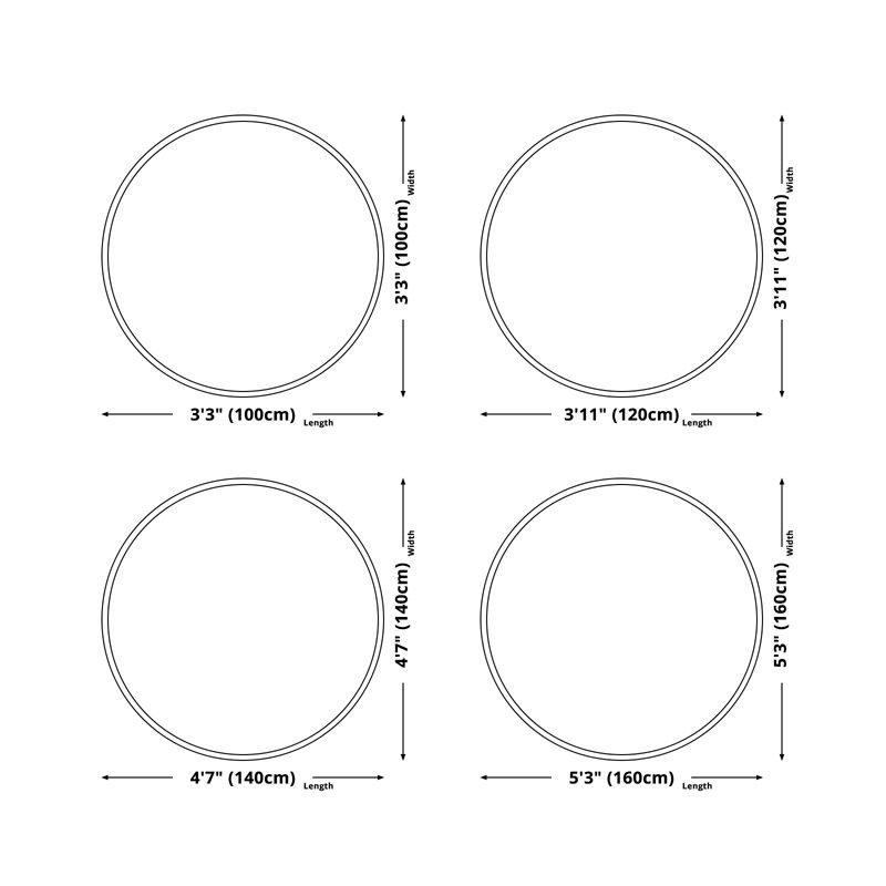 Luxuriant Modern Rug Blending Circle Rug Non-Slip Backing Rug for Living Room