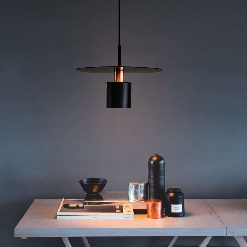 Smeedijzeren hanglamp in moderne artistieke stijl cilindrische binnenhangende lamp