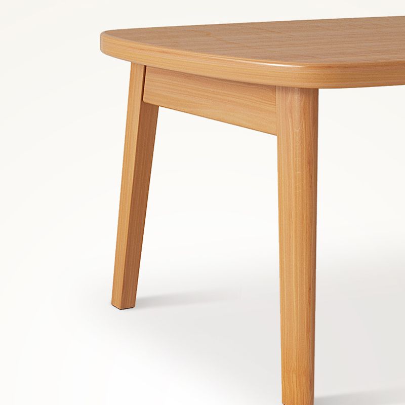 17"H Contemporary Side Table Solid Wooden Oak Accent Side Table