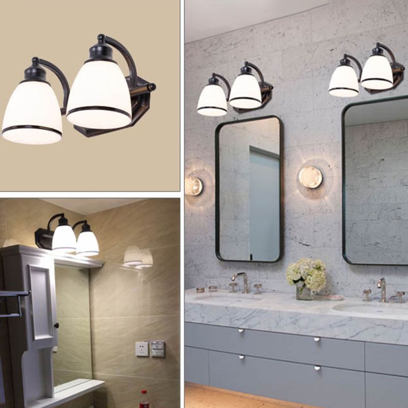 Armed Vanity Mirror Lights American Retro Style Glass Vanity Light