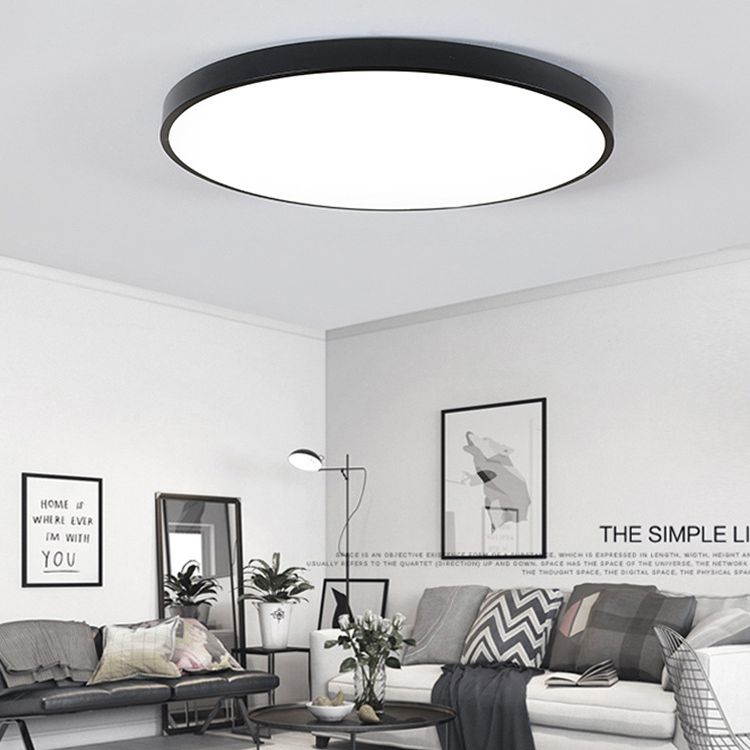 Moderne einfache dünne runde LED Deckenleuchte Acryl Schmiedeeisen Deckenleuchte Licht für Schlafzimmer