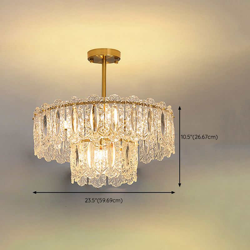 Modern Style Island Pendants Glass Pendant Lights in Gold for Living Room
