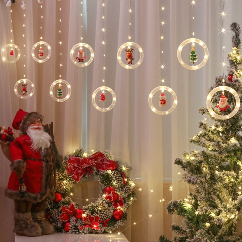 10-Head Living Room Christmas Lamp Decorative LED String Light with Plastic Shade