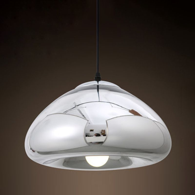 Lumo sospeso in vetro a specchio 1 Lampada a sospensione in stile moderno leggero per soggiorno
