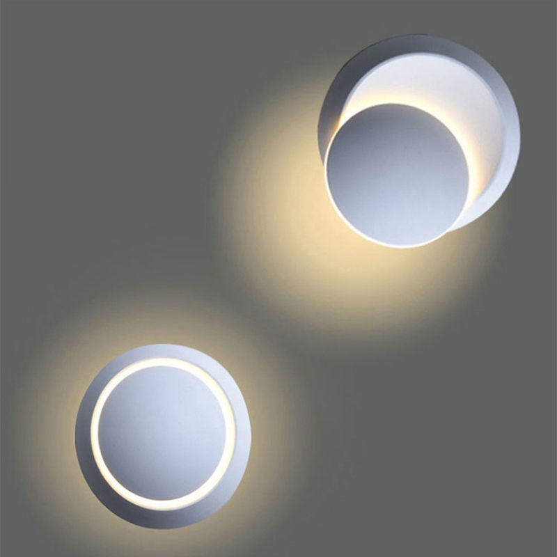 Disc rotondo Disc Acrilico Apparecchi per illuminazione a parete Lampada moderna a parete per camera da letto