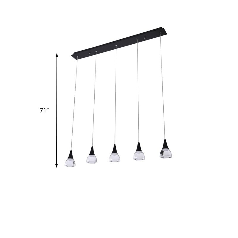 Posteo cónico de gato acrílico moderno 5/6 light Luz de techo colgante para la sala de estar de dormitorio