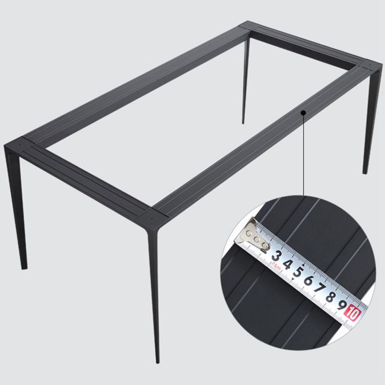 Industrial Sintered Stone Table 4 Legs Aviation Aluminum Base Rectangle Table for Home