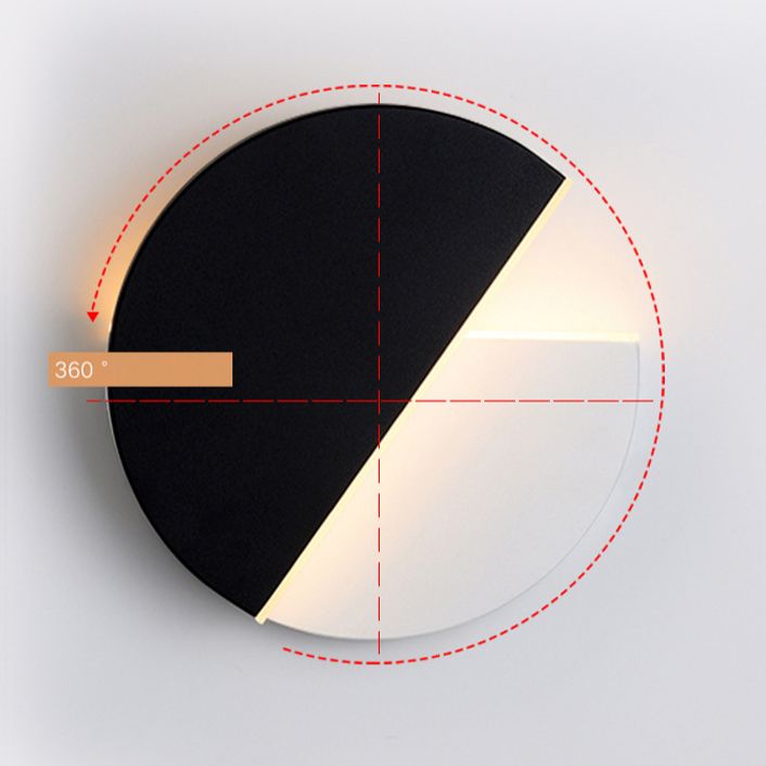 Stile moderno a forma rotonda a led monte a monte leggera camera da letto da letto da comodino lampada con applique