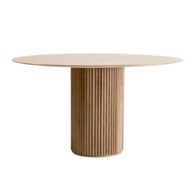 Modern Style Dinette Set 1/2/3/5 Pcs Round Solid Wood Dinette Table with Solid Chairs