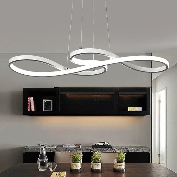 Twist LED kroonluchter acryl -led hanglampverlichting voor eetkamer slaapkamer