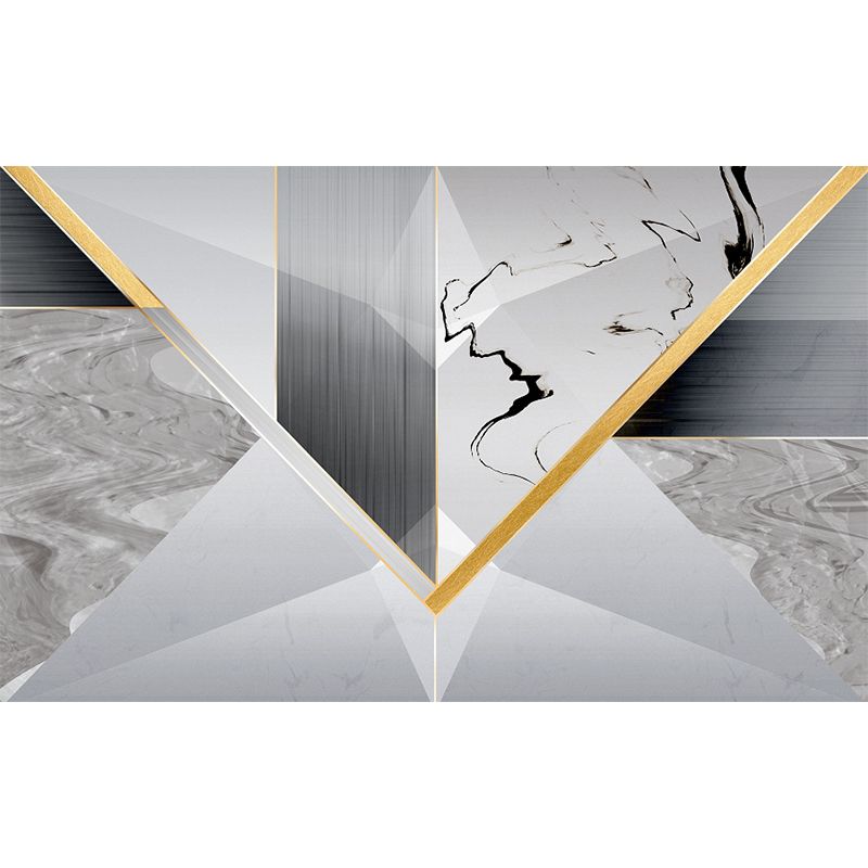 Non-Woven Decorative Wall Mural Modern Geometric Pattern Wall Covering for Guest Room