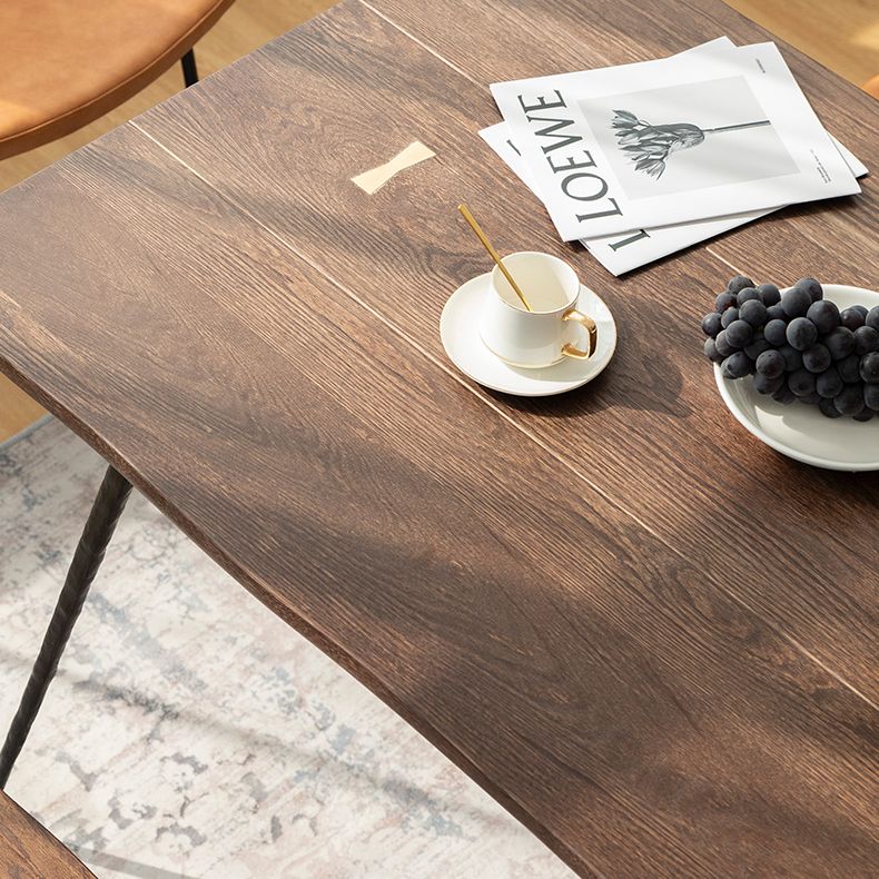 Rectangle Table Dinette Table Industrial Dinner Room Kitchen Table for Indoor