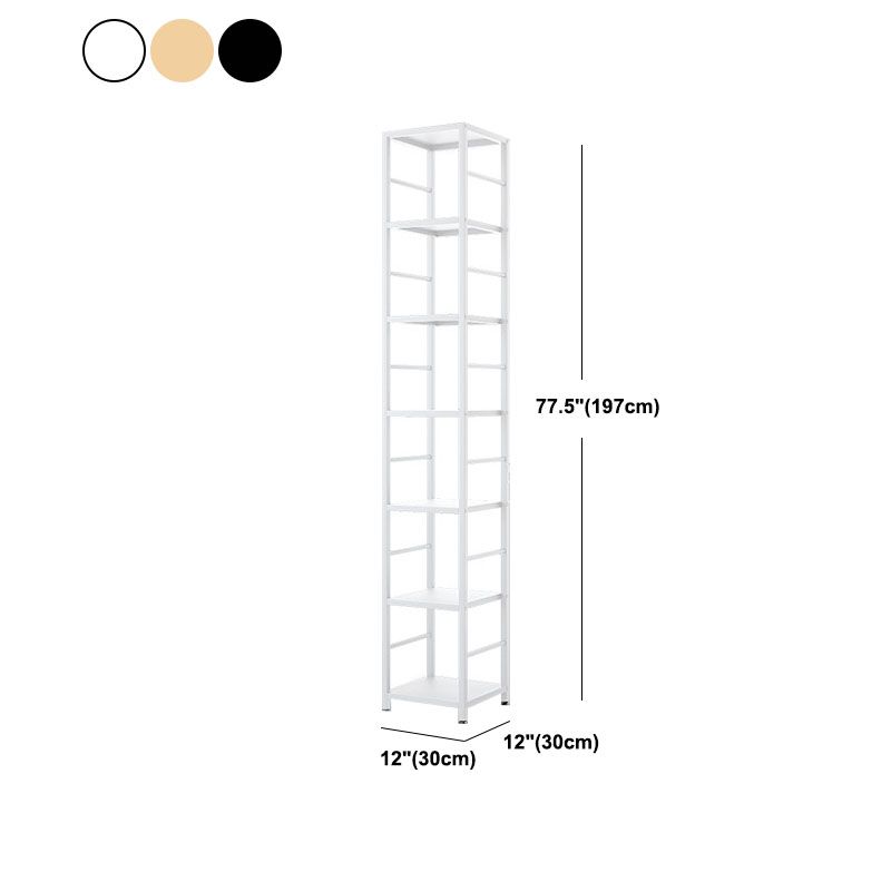 Contemporary Metal Book Shelf Open Home Shelf Bookcase with Shelves