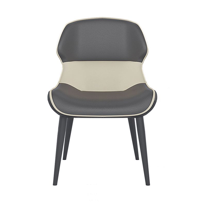 Brasserie Contemporary Faux Leather Dining Chair Parsons Chair in Matte Finish