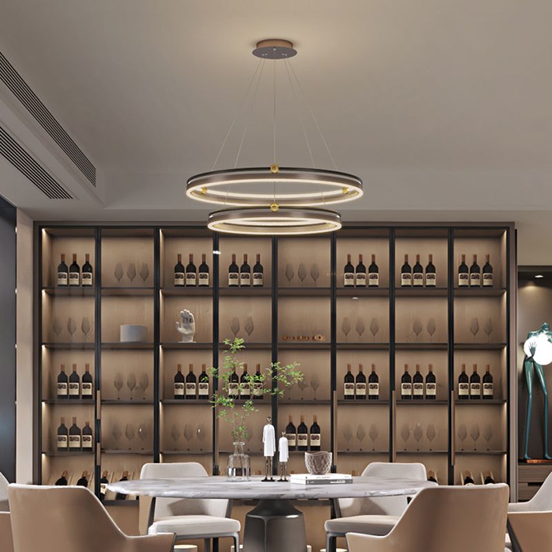 Modern Aluminum Chandelier Multi-Layer LED Chandelier Pendant Lamps for Living Room