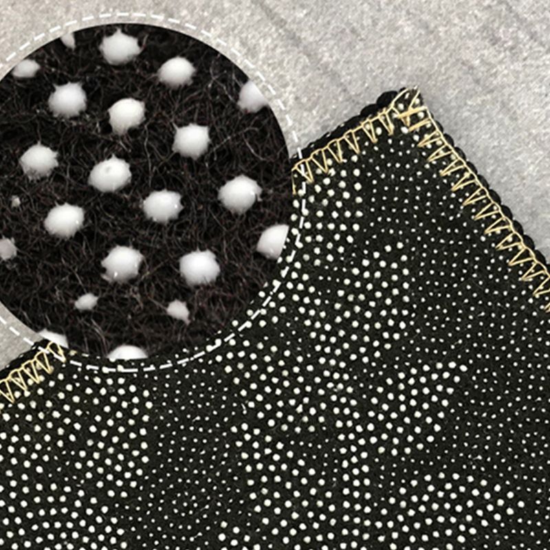 Fancy Living Room Carpet Grey Geometric Pattern Area Rug Polyester Non-Slip Backing Rug